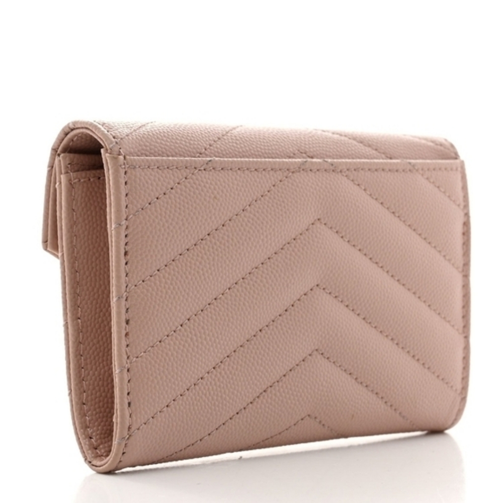 Saint Laurent Cassandre PINK Envelope Wallet YSL AUTHENTIC - Picture 9 of 13